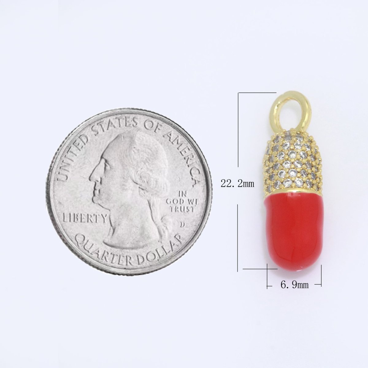 Dainty Enamel Capsule Pill CZ Cubic Zirconia Charm Pendant Fashion Y2K Jewelry Neon Colorful Women's Girl Party Necklace Pendant M-711 - M-718