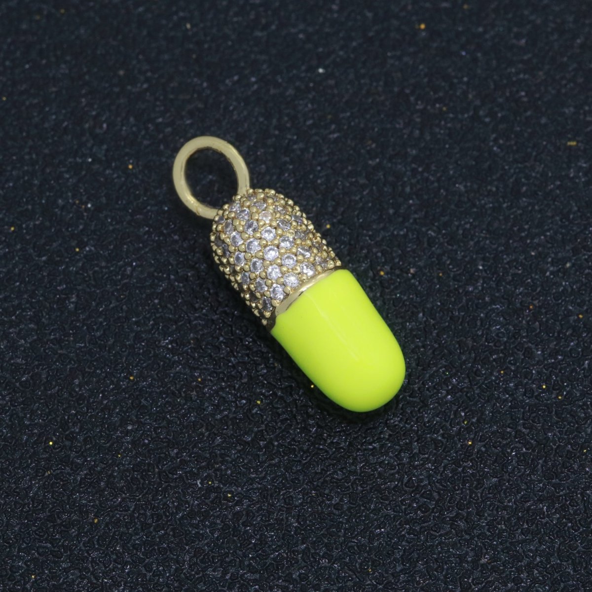 Dainty Enamel Capsule Pill CZ Cubic Zirconia Charm Pendant Fashion Y2K Jewelry Neon Colorful Women's Girl Party Necklace Pendant M-711 - M-718