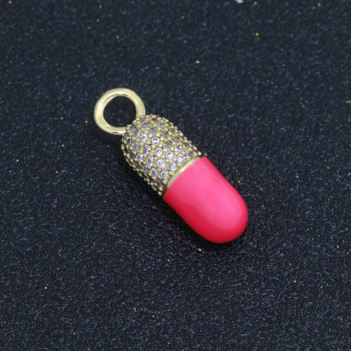 Dainty Enamel Capsule Pill CZ Cubic Zirconia Charm Pendant Fashion Y2K Jewelry Neon Colorful Women's Girl Party Necklace Pendant M-711 - M-718