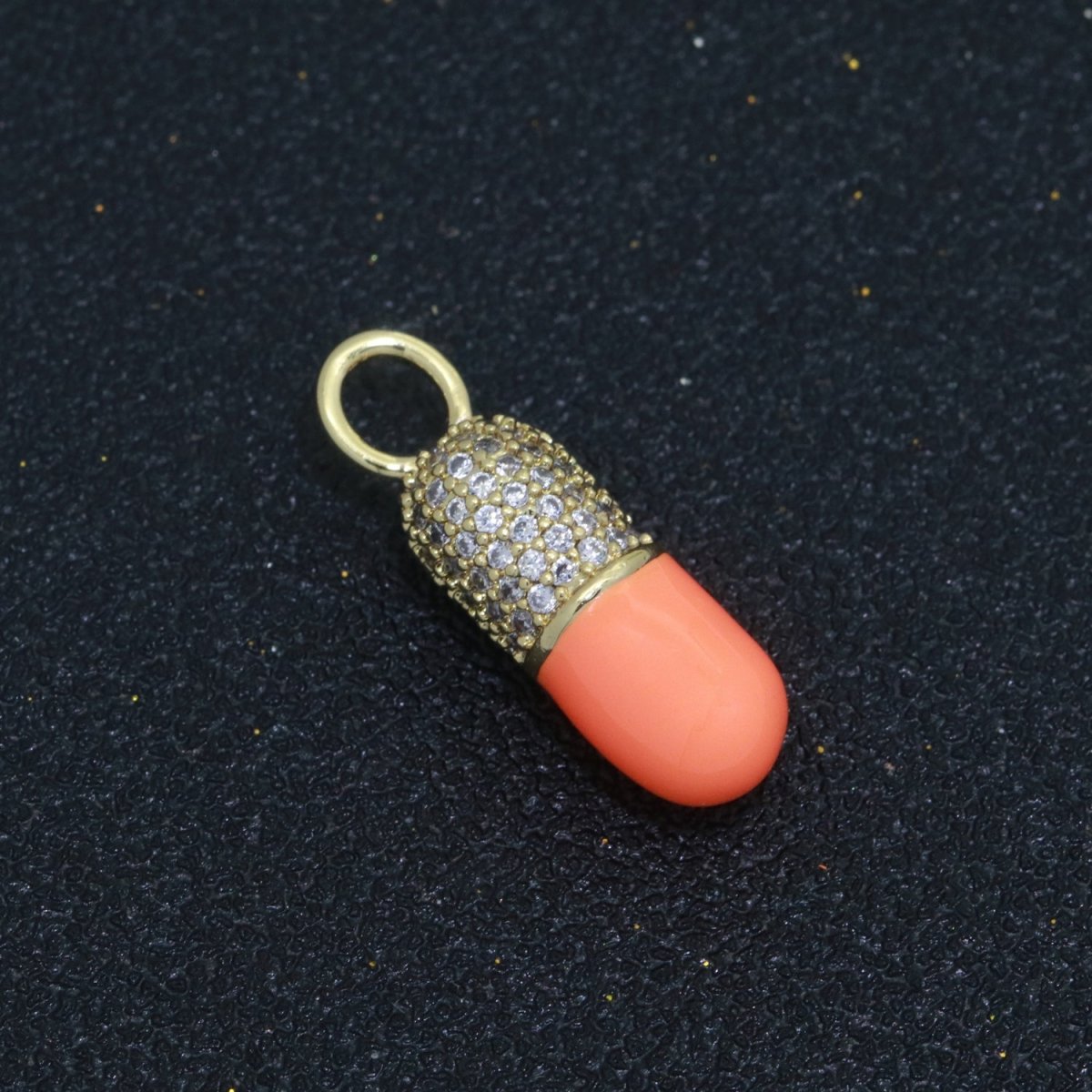 Dainty Enamel Capsule Pill CZ Cubic Zirconia Charm Pendant Fashion Y2K Jewelry Neon Colorful Women's Girl Party Necklace Pendant M-711 - M-718