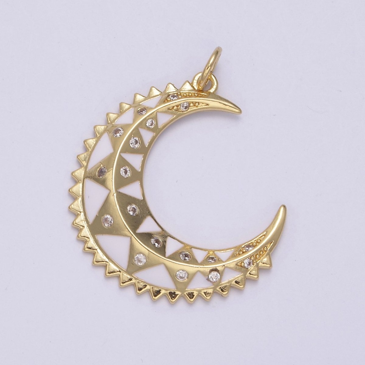 Dainty Enamel Crescent Moon Charm, Celestial Jewelry Gold Moon Pendant, 14K Gold Filled Moon Charm Pendant for Necklace Bracelet Charm Supply N-736 - N-742