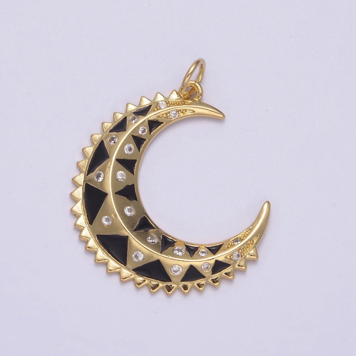 Dainty Enamel Crescent Moon Charm, Celestial Jewelry Gold Moon Pendant, 14K Gold Filled Moon Charm Pendant for Necklace Bracelet Charm Supply N-736 - N-742