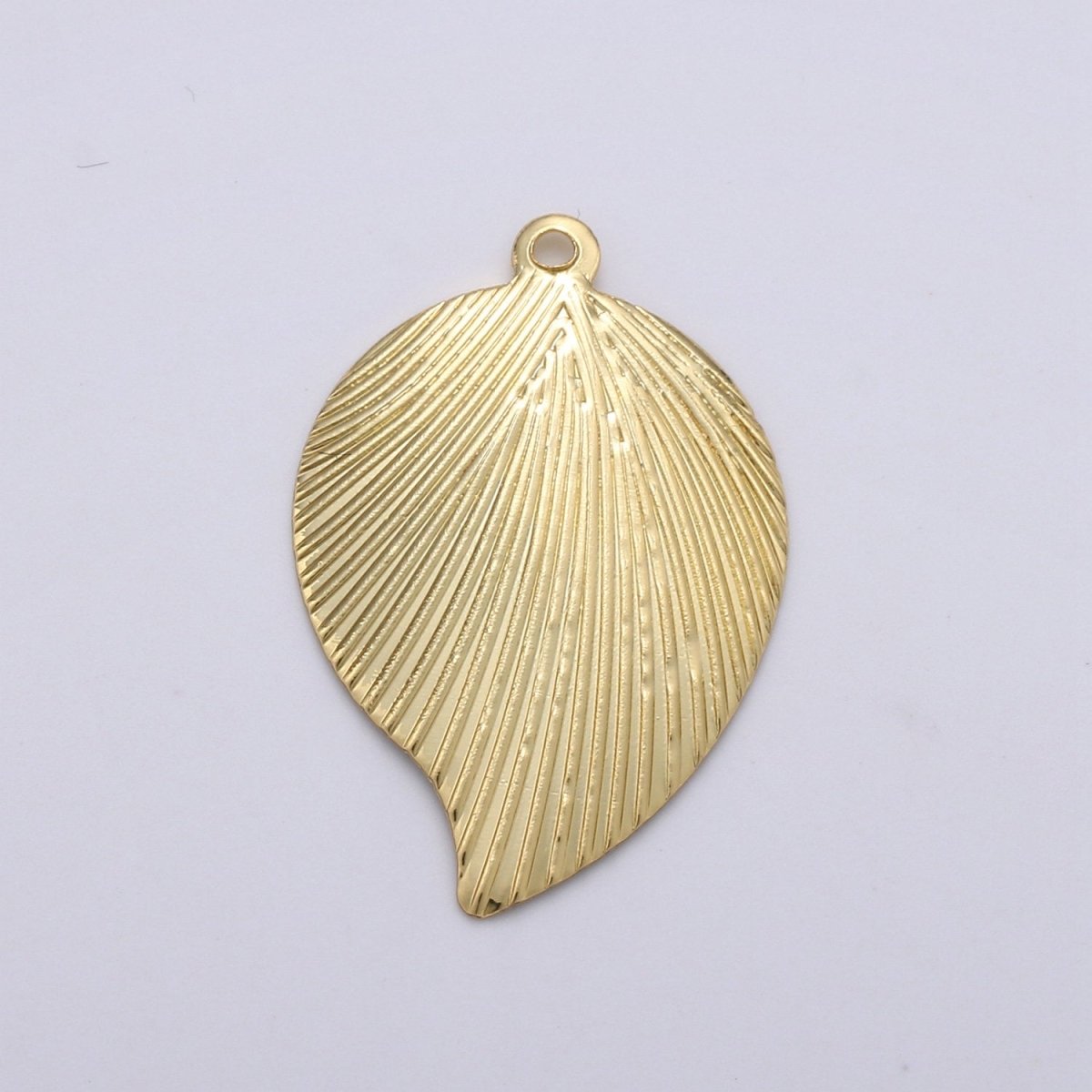 Dainty Flat Leaf Charm Pendant Gold leaf petal charm for DIY Jewelry Making 24k Gold Filled Findings, D-462