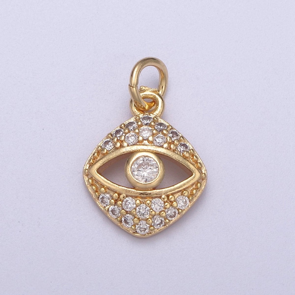 Dainty Gold Evil Eye Charm 16k Gold filled Eye Jewelry Add on Charm for Necklace Bracelet Earring N-288