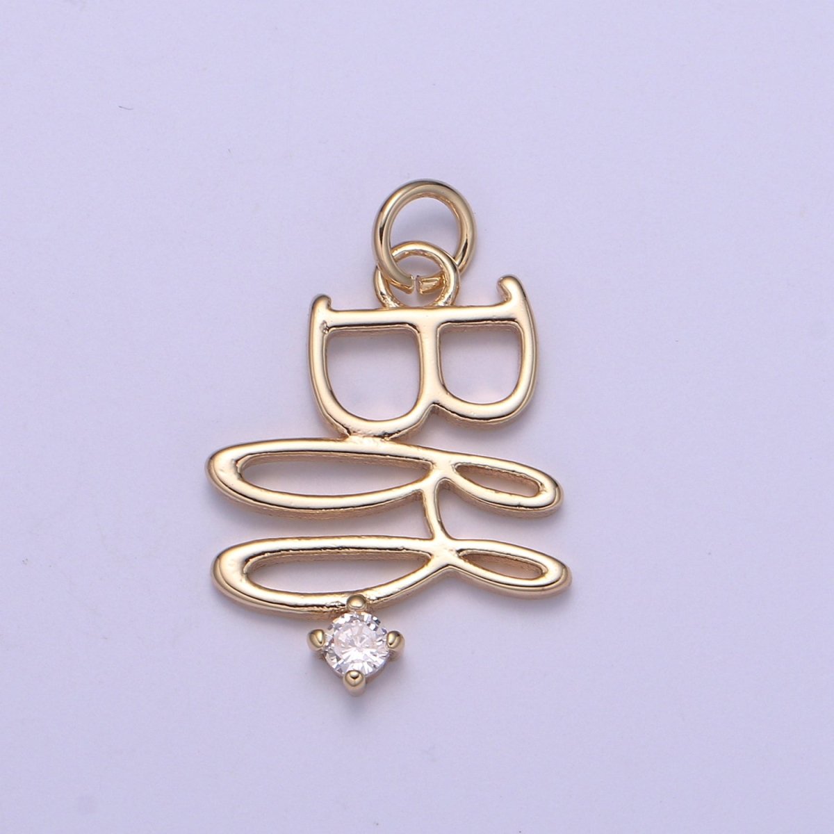 Dainty Gold Filled BFF Charm E-312