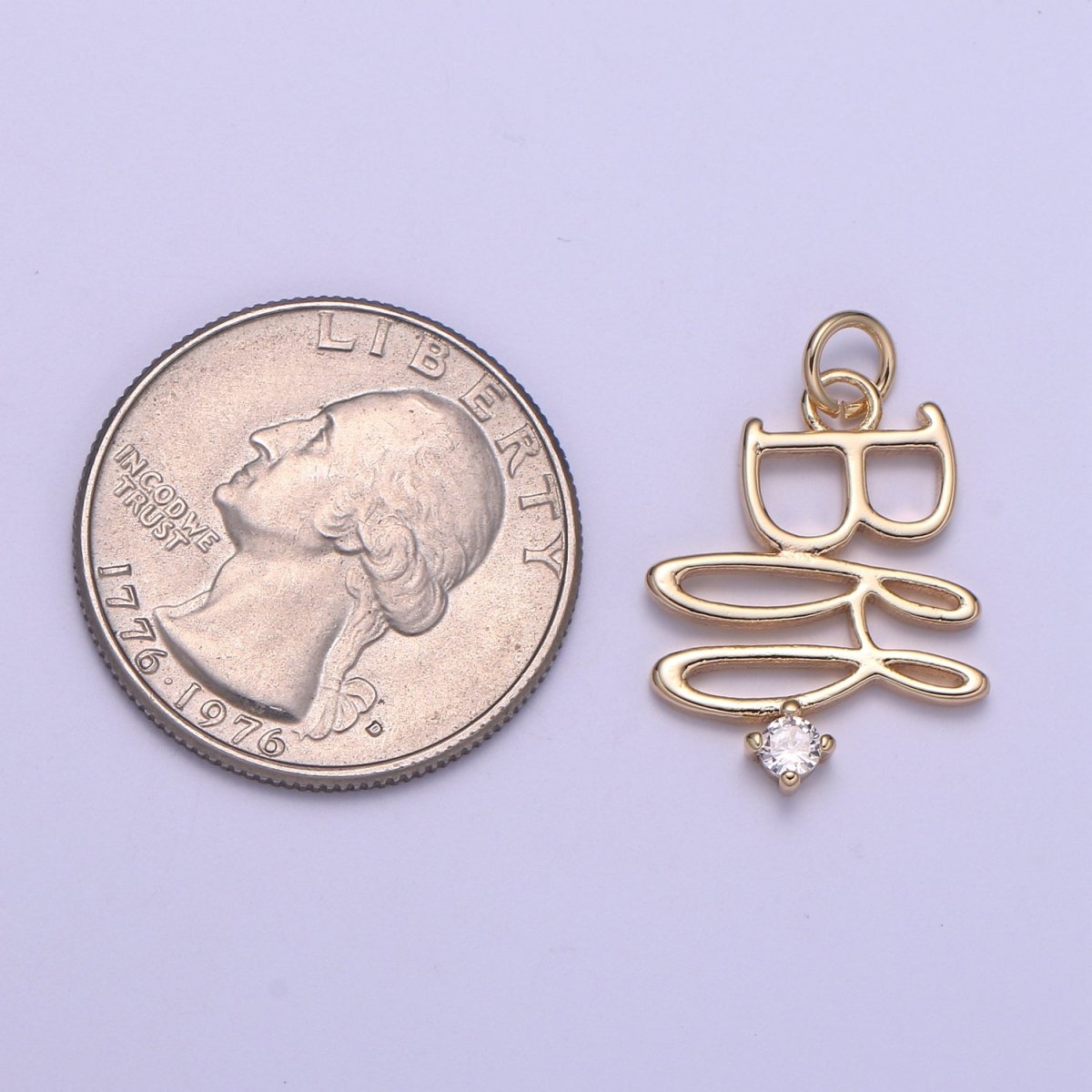 Dainty Gold Filled BFF Charm E-312