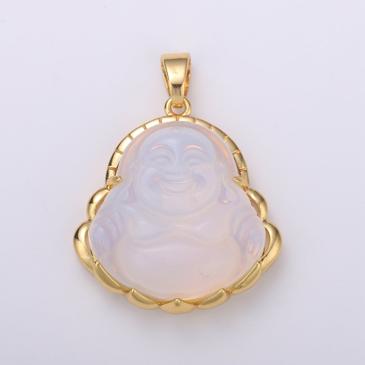 Dainty Gold Filled Buddha Pendant for Necklace Laughing Buddha Charm Tiger eye Buddha Pendant AH-281 - AH-290