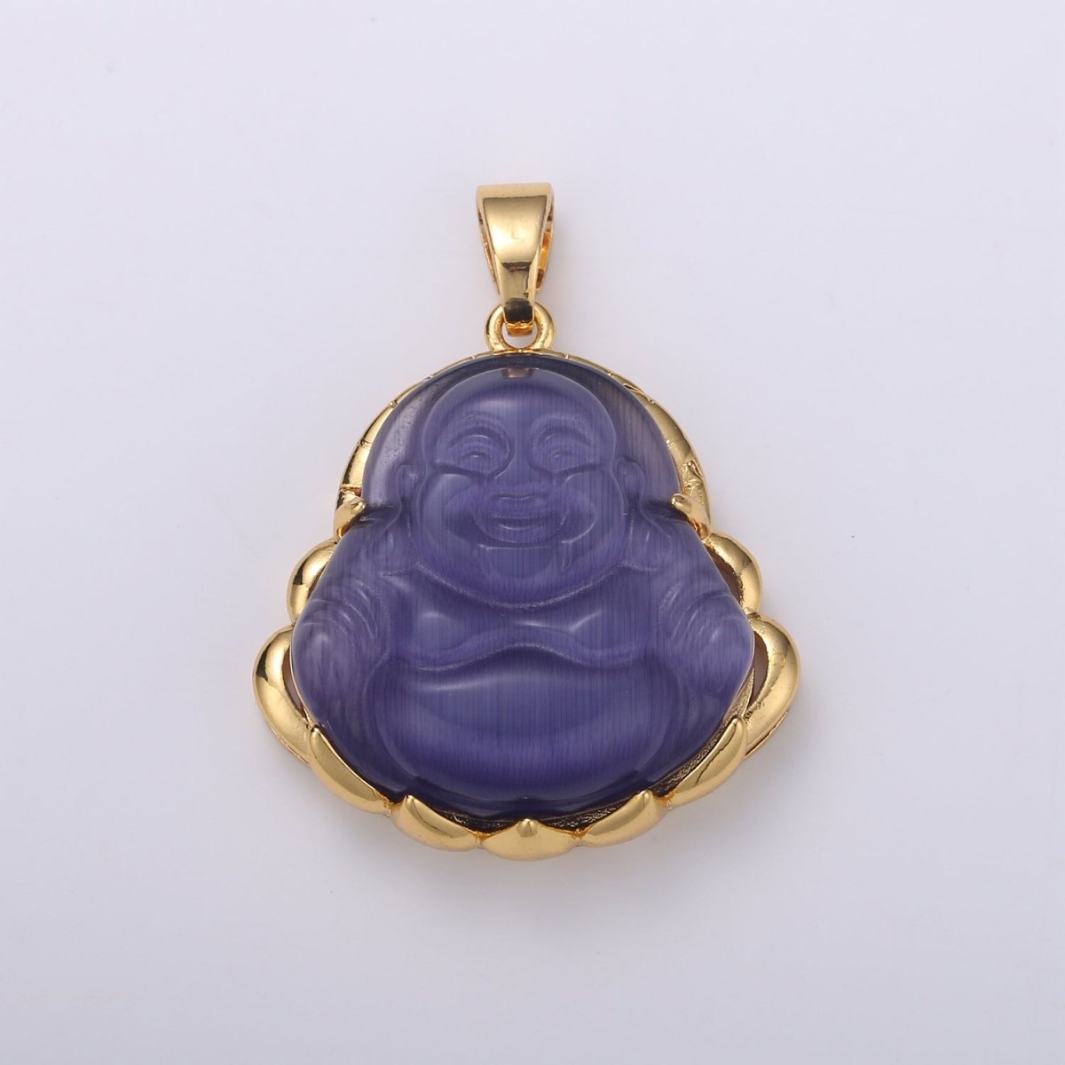Dainty Gold Filled Buddha Pendant for Necklace Laughing Buddha Charm Tiger eye Buddha Pendant AH-281 - AH-290