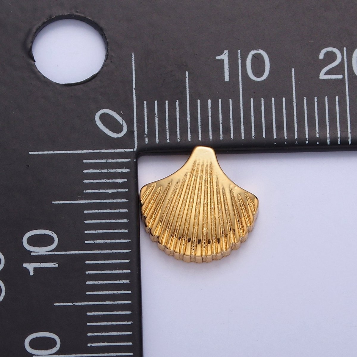 Dainty Gold Filled Clam Shell Bead Spacer for Bracelet W-854