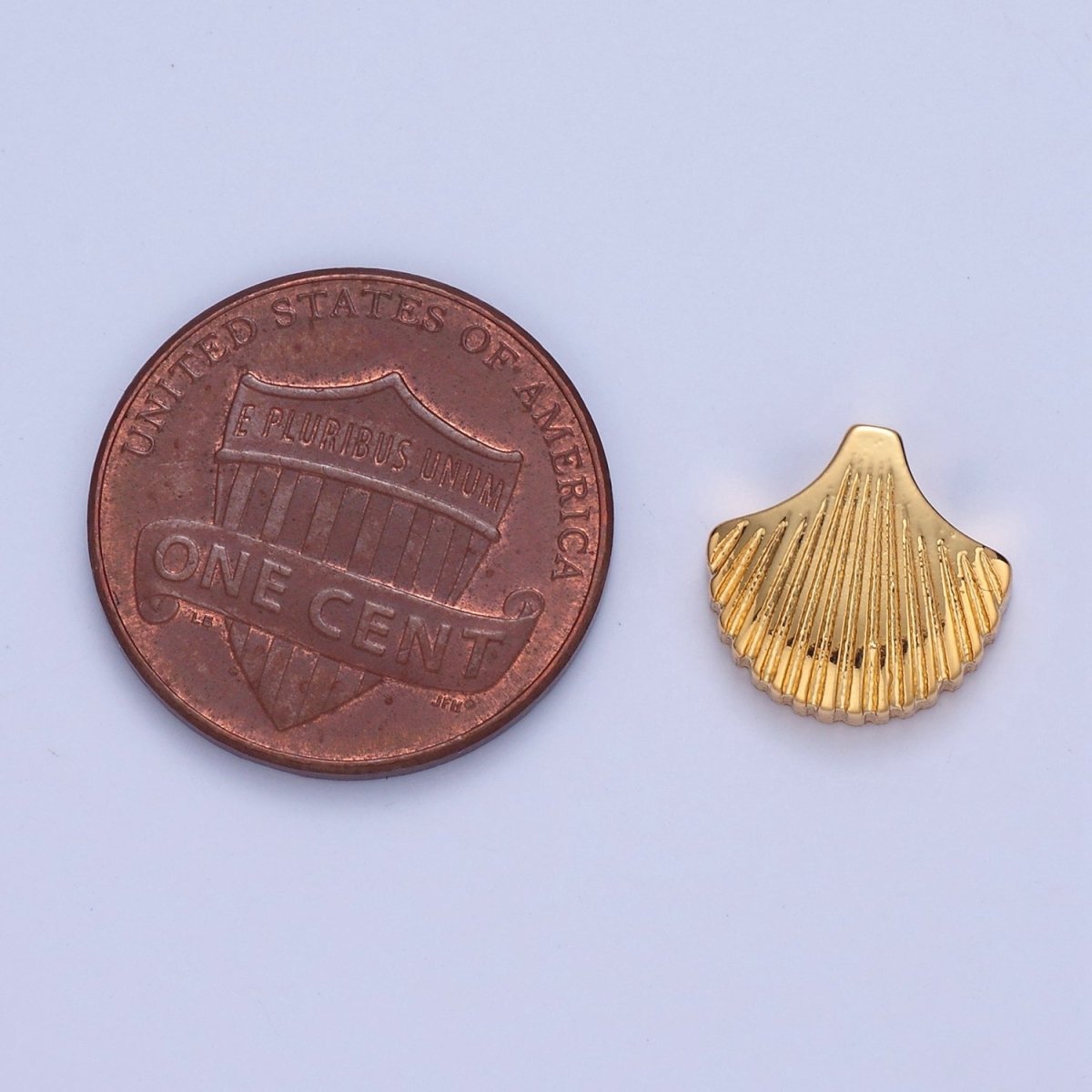 Dainty Gold Filled Clam Shell Bead Spacer for Bracelet W-854