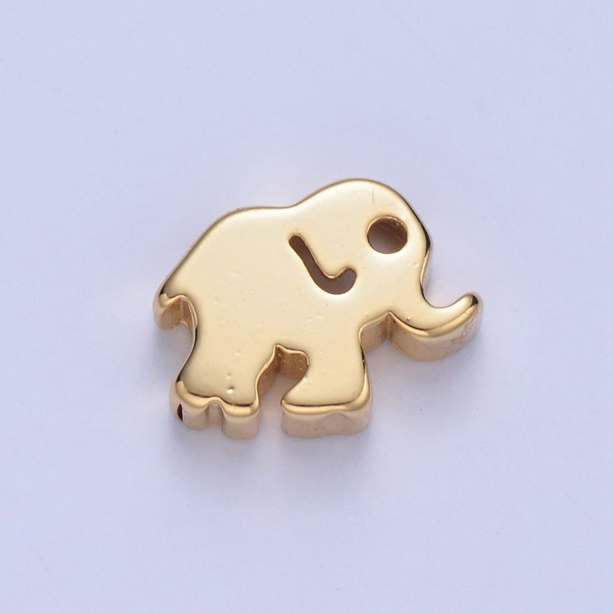 Dainty Gold Filled Elephant Bead Spacer for Bracelet W-856