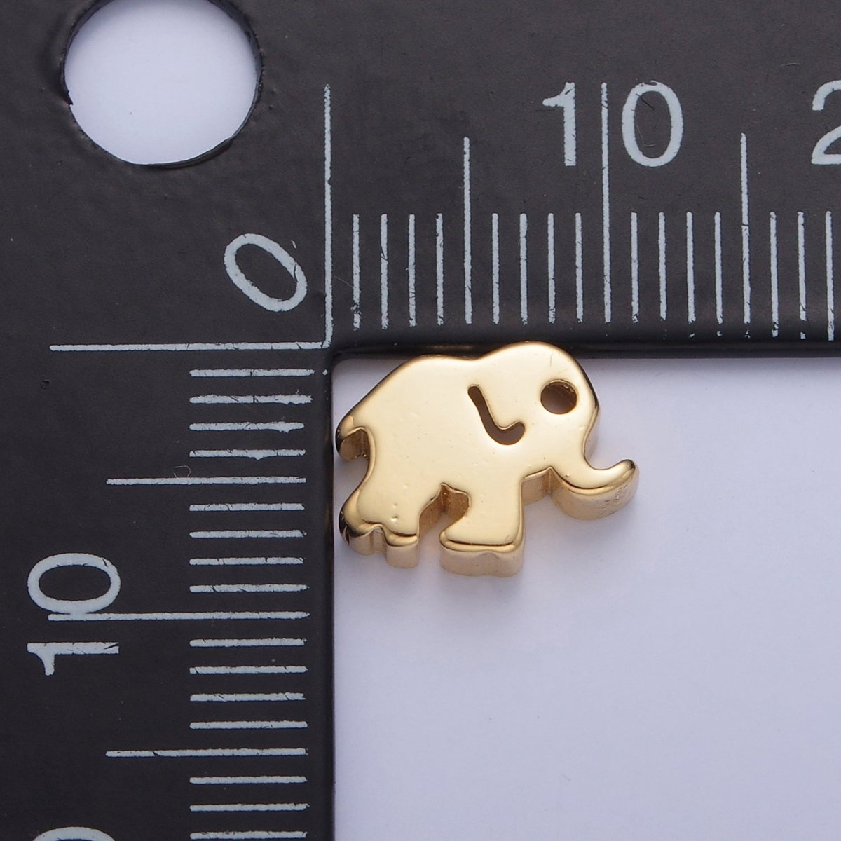 Dainty Gold Filled Elephant Bead Spacer for Bracelet W-856