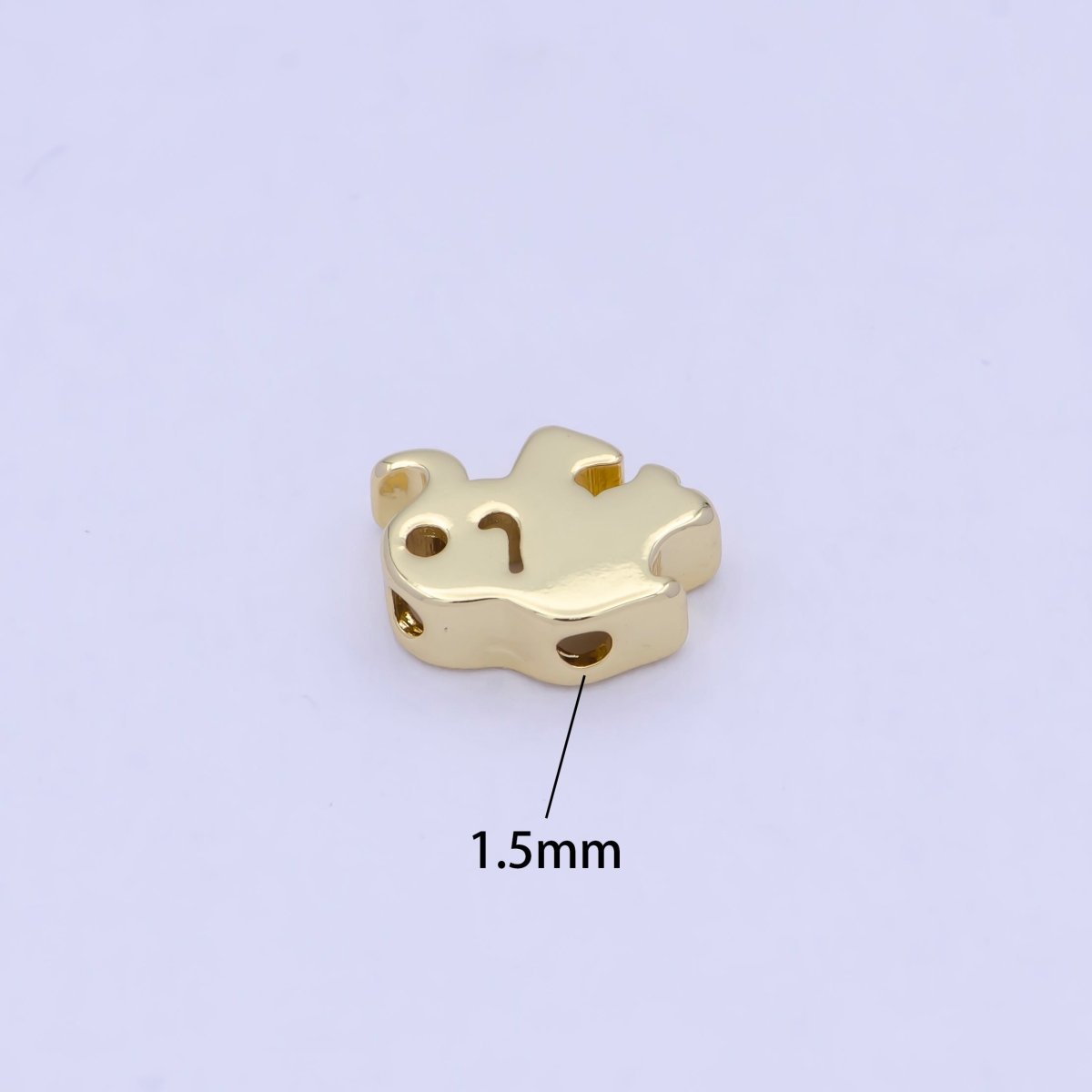 Dainty Gold Filled Elephant Bead Spacer for Bracelet W-856