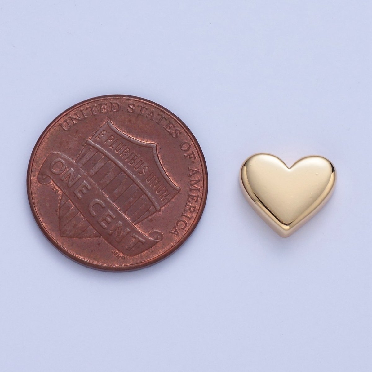 Dainty Gold Filled Heart Bead Spacer for Bracelet Necklace W-852