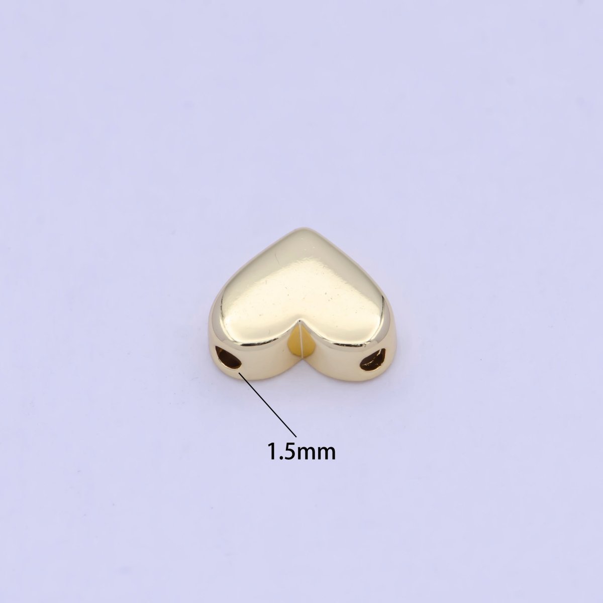Dainty Gold Filled Heart Bead Spacer for Bracelet Necklace W-852