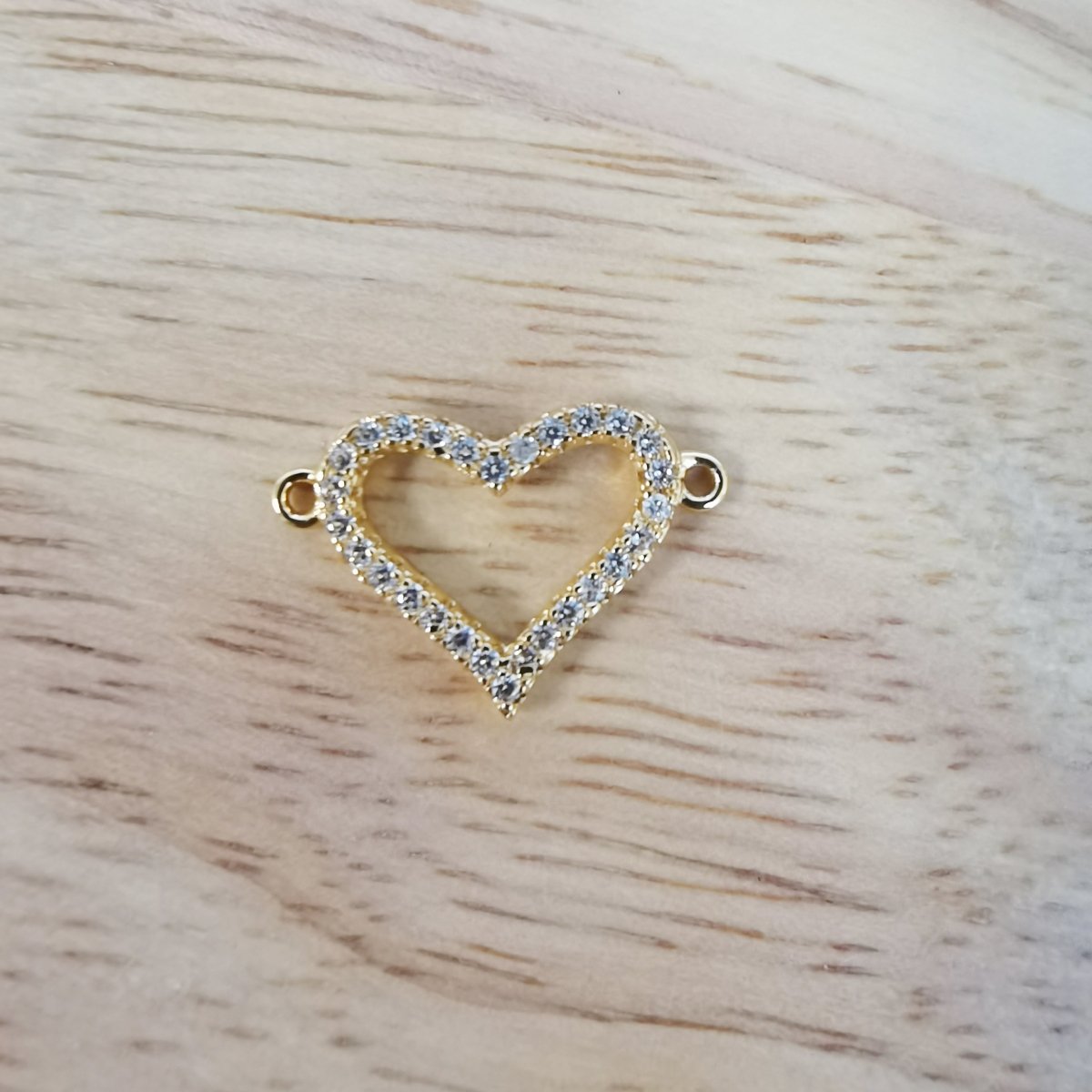 Dainty Gold Filled Little Heart Connector F-441