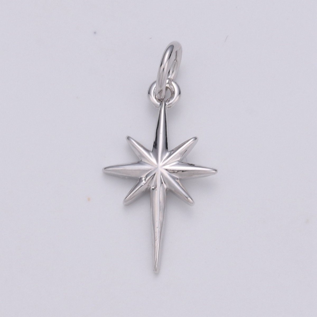 Dainty Gold  North Star Charm Necklace, Bethlehem Star Pendant in Silver Celestial Jewelry Making Supply D-450 D-451