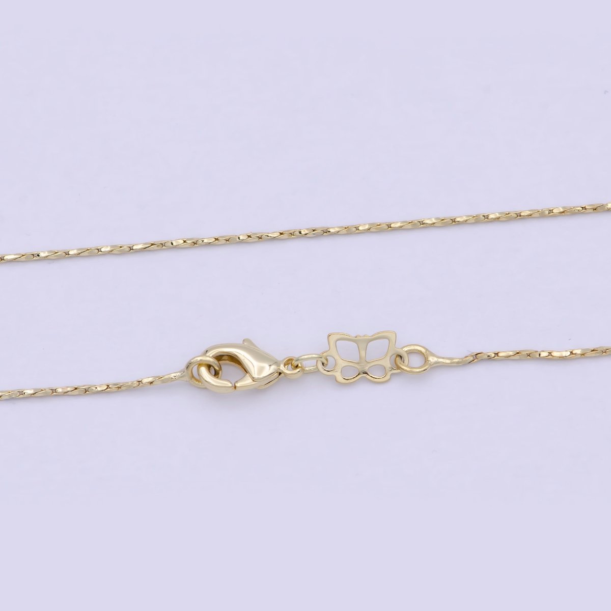 Dainty Gold Rope Chain Necklace 17.7 inch for Woman Jewelry Making Supply | WA-807 Clearance Pricing
