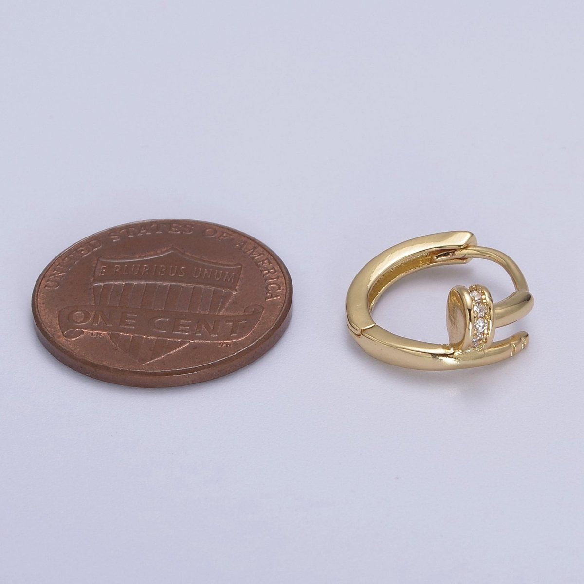 Dainty Gold Spiral Huggie Earring Fashion Jewelry V-139