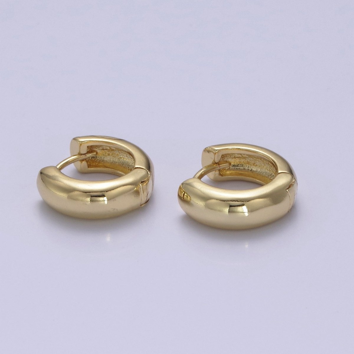 Dainty Hinged Huggie Earrings  Gold Hoop Earrings Perfect Minimalist Look Wholesale Jewelry T-364