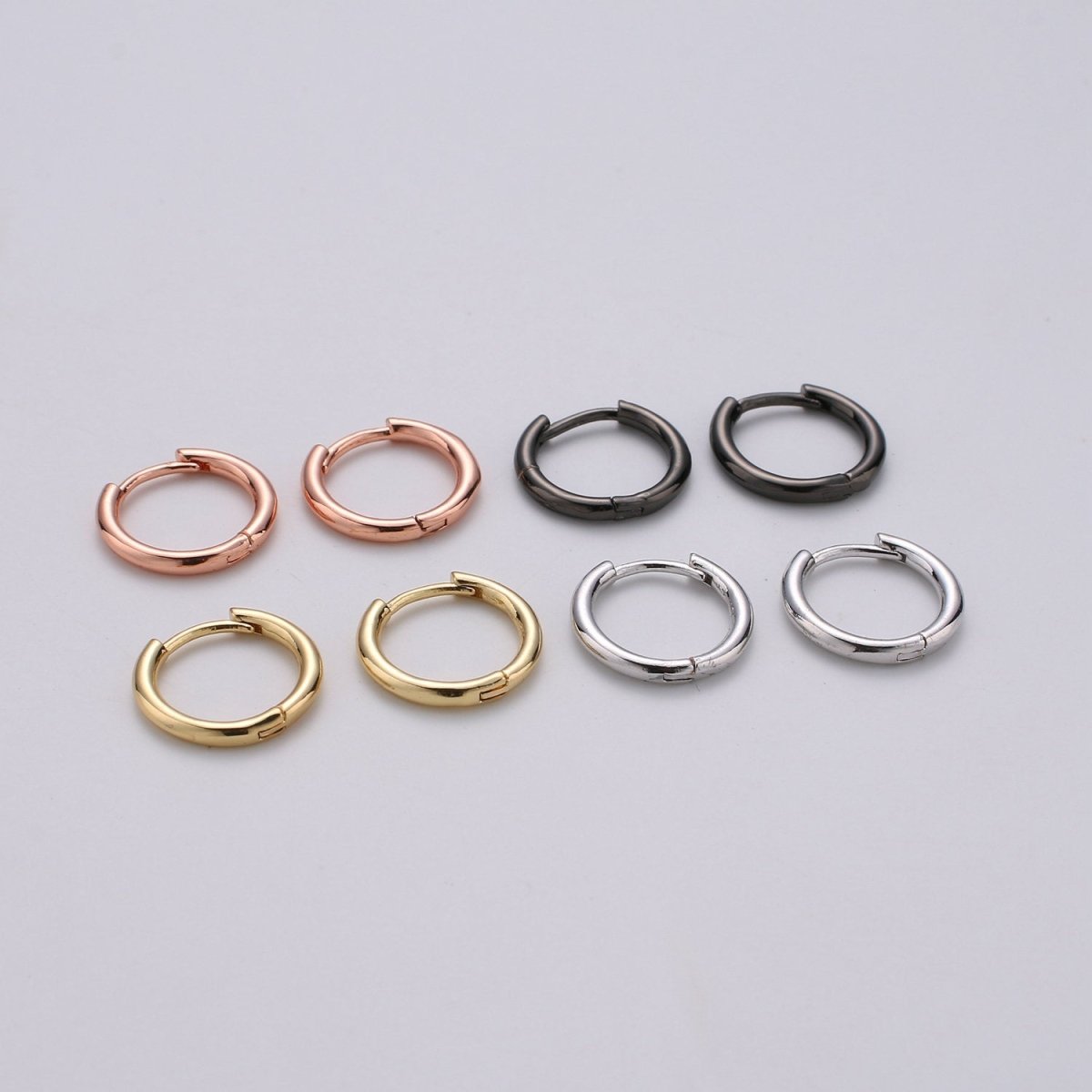 Dainty Hoop Earrings Pair/ Small Hoop Earring Minimalist Hoop Earring Silver Hoops Tiny Gold Hoop Ear Huggers/ Cartilage Earrings/ Rose Gold K-557 to K-560