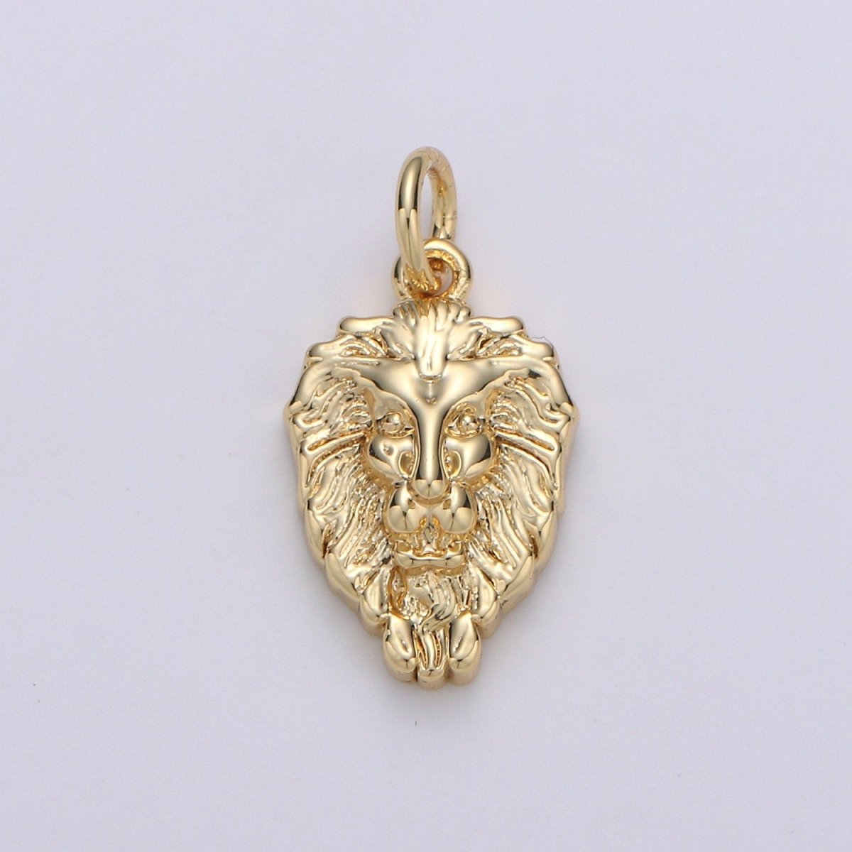 Dainty Lion Charm Gold Medallion, Silver Lion Pendant, Lion King Jewelry, Animal Necklace Charm for Bracelet Earring Necklace Component D-130 D-131