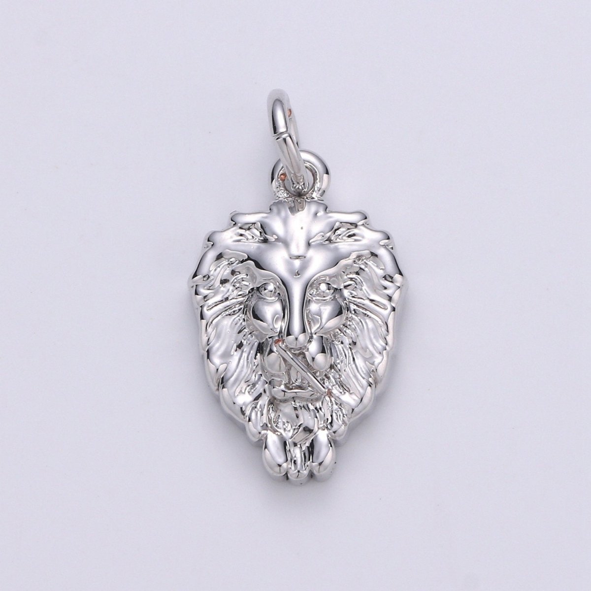 Dainty Lion Charm Gold Medallion, Silver Lion Pendant, Lion King Jewelry, Animal Necklace Charm for Bracelet Earring Necklace Component D-130 D-131