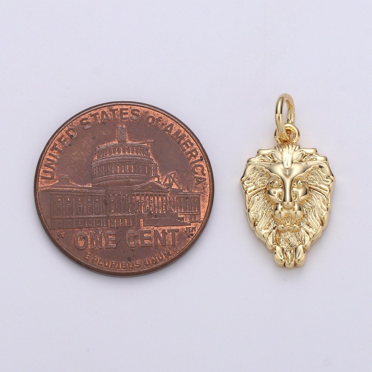 Dainty Lion Charm Gold Medallion, Silver Lion Pendant, Lion King Jewelry, Animal Necklace Charm for Bracelet Earring Necklace Component D-130 D-131