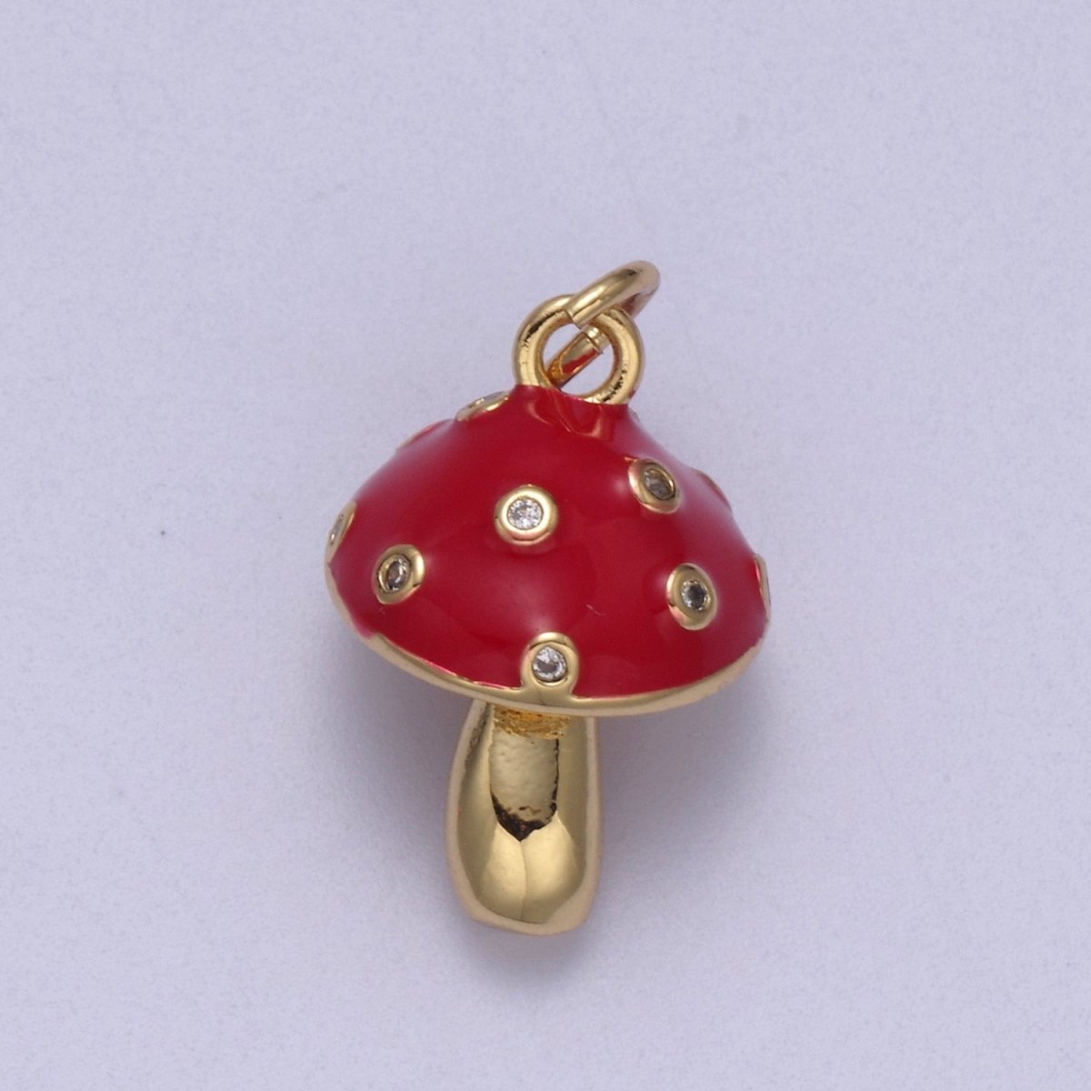 Dainty Magic Mushroom Charms -Shroomie Pendants Bracelet Necklace -Kawaii Pink Red White color N-341 - N-343