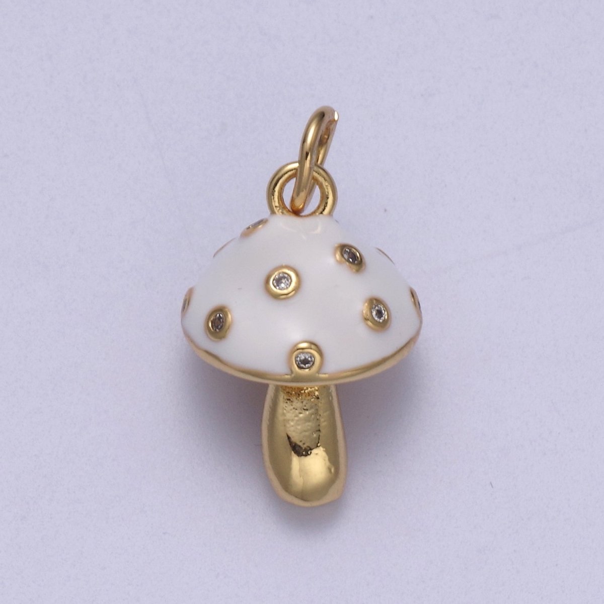 Dainty Magic Mushroom Charms -Shroomie Pendants Bracelet Necklace -Kawaii Pink Red White color N-341 - N-343