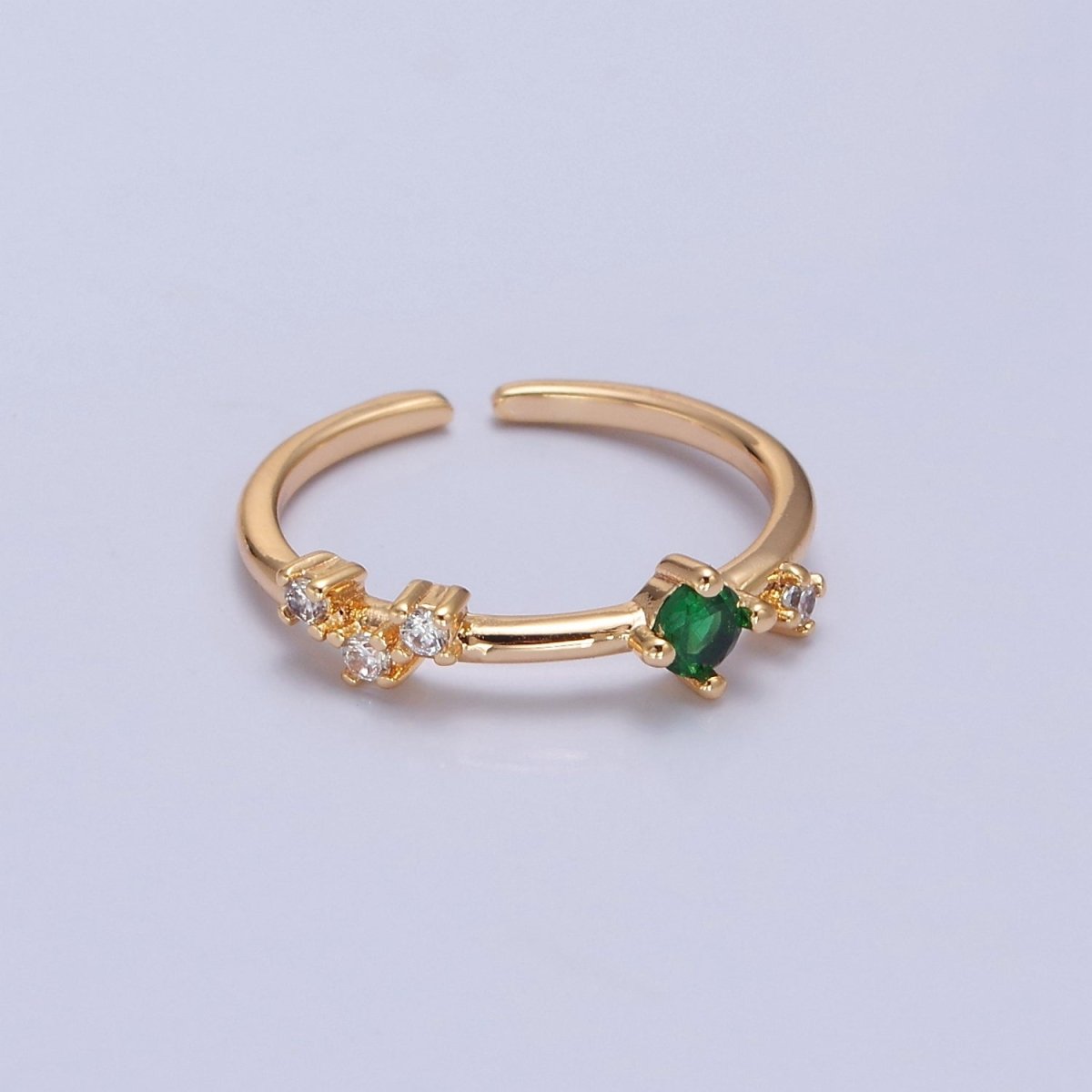 Dainty Multi-Stone Ring • Gold Band Cz Birthstone Ring O-2152~ O-2157