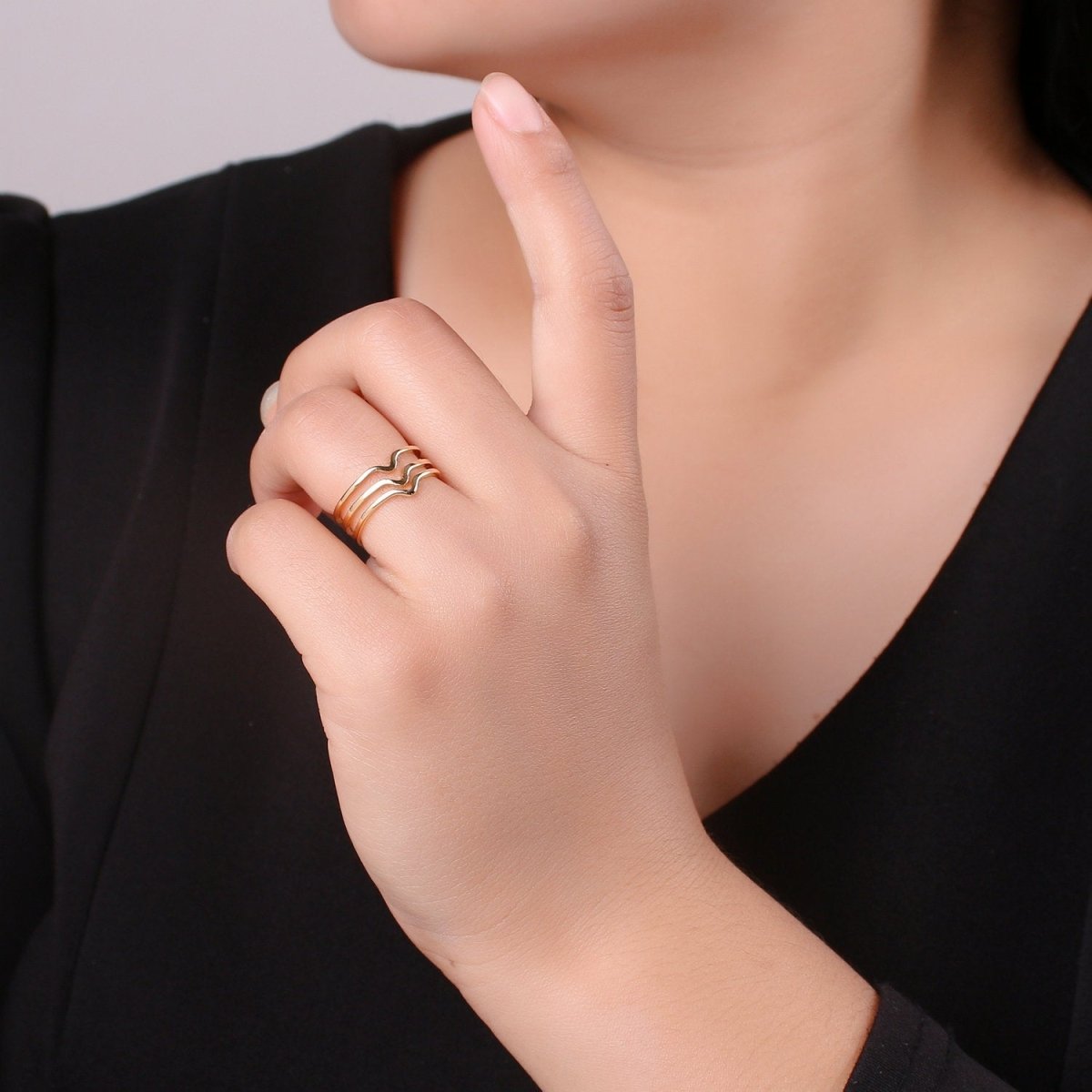 Dainty stacking rings, minimal gold ring set, stacking ring set, Boho Chic Jewelry, Knuckle Ring Set ,minimalist stacking rings, Midi Rings R-146
