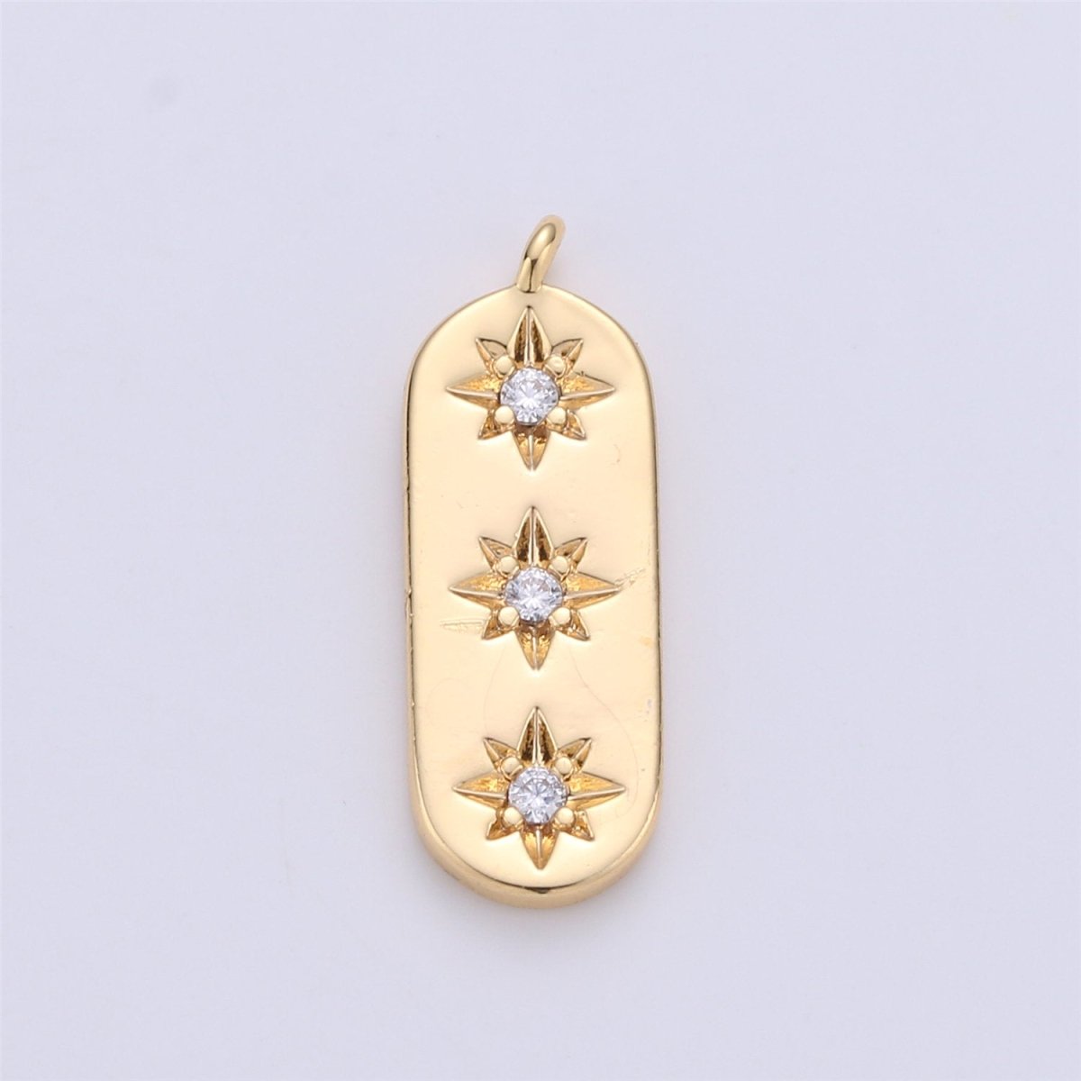 Dainty Star Charm, Triple Star Charm in 14K Gold Filled for Necklace Earring Bracelet Charm for Jewelry Making Supply, C-00585