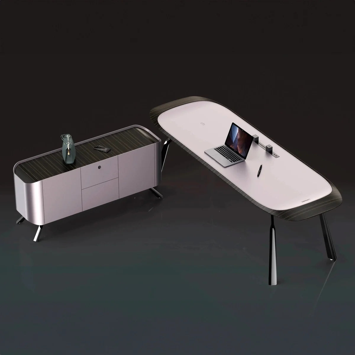 Intego · Executive Desk w/ Mobile Storage