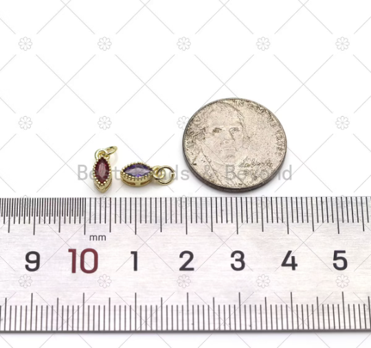cz marquise shape charm, Eye shape Charm, Sku#LK532