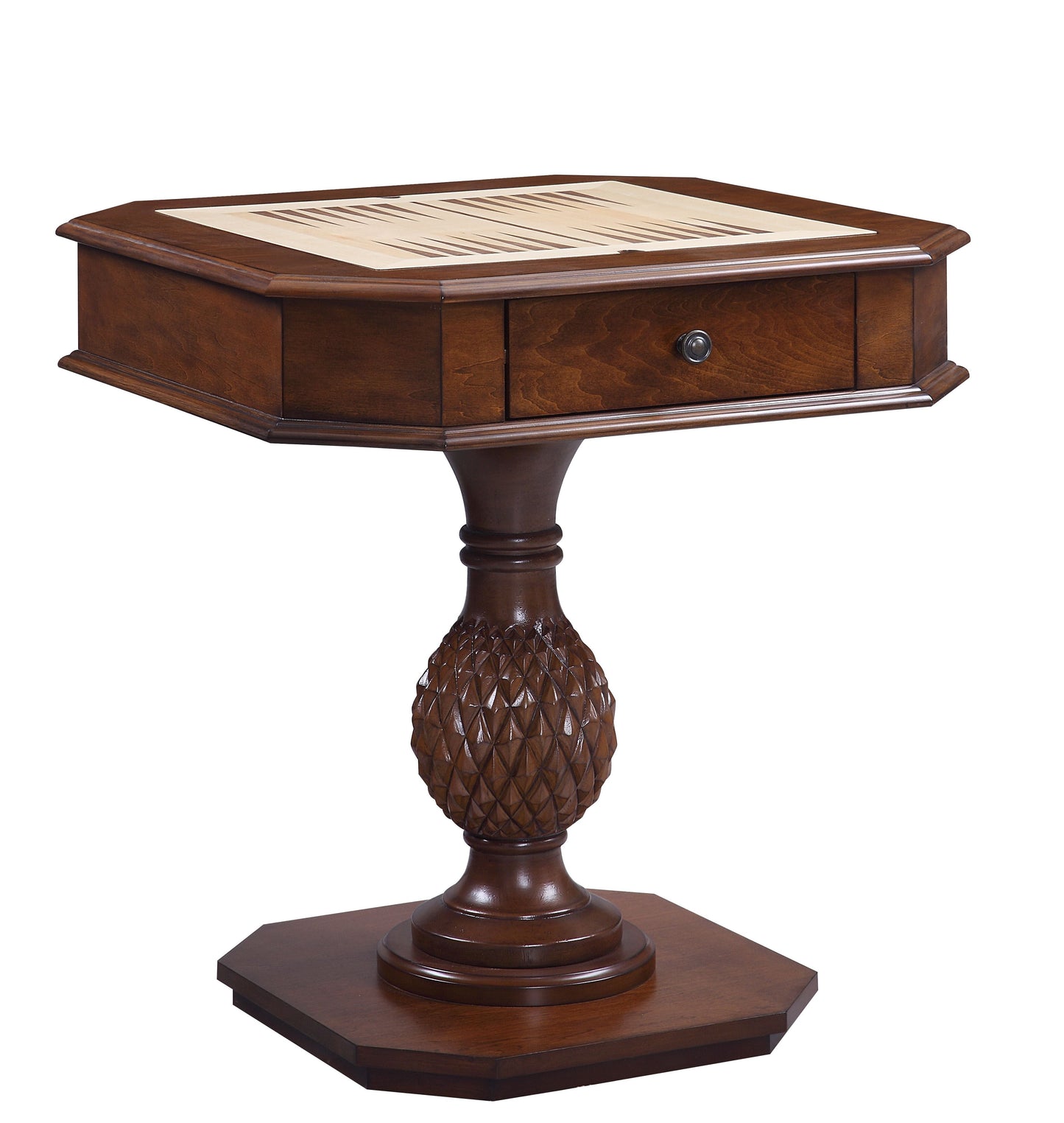 Bishop II Cherry Finish Reversible Chess Checker Game Table