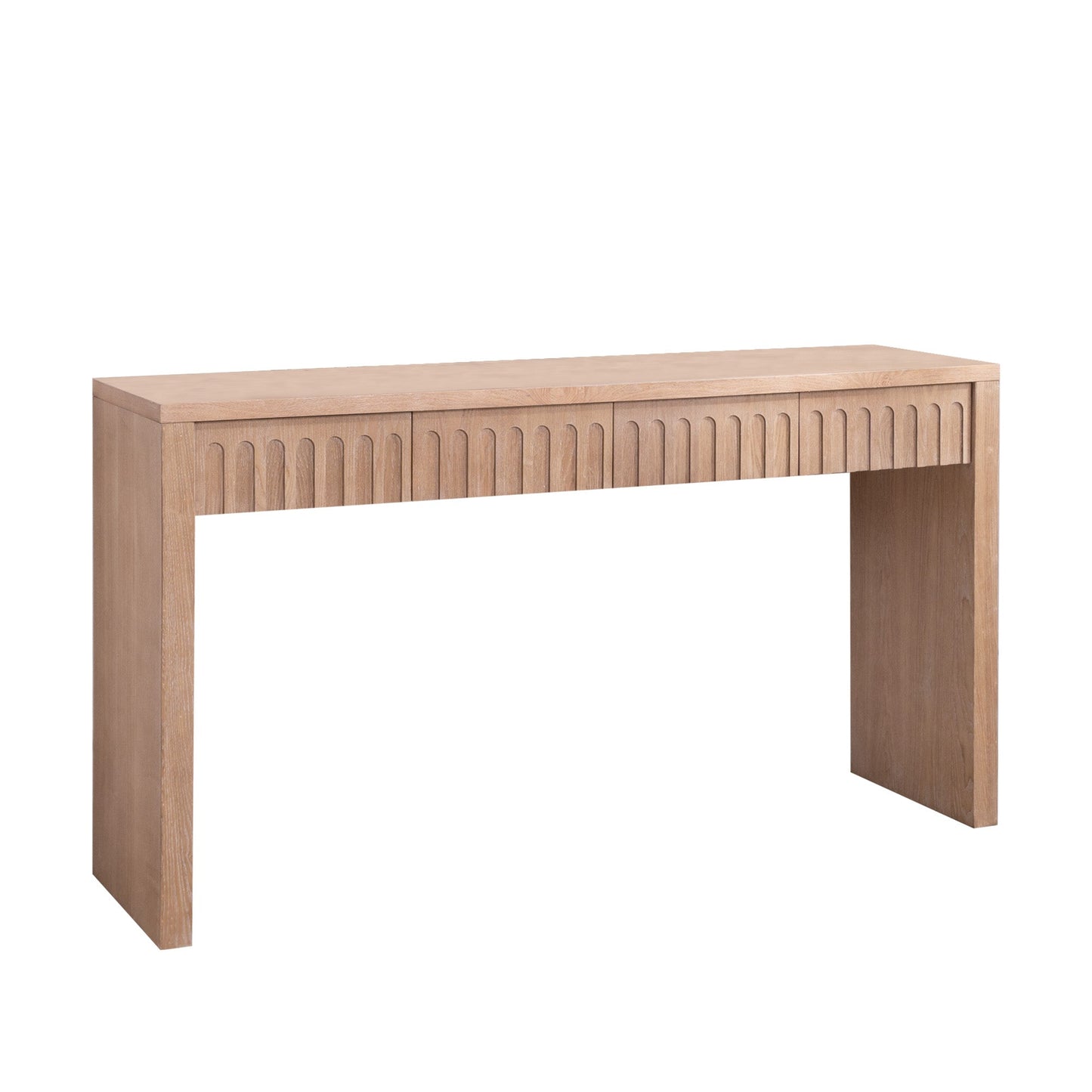 Modern Console Table with 4 Drawers – 59.2" Entryway Table