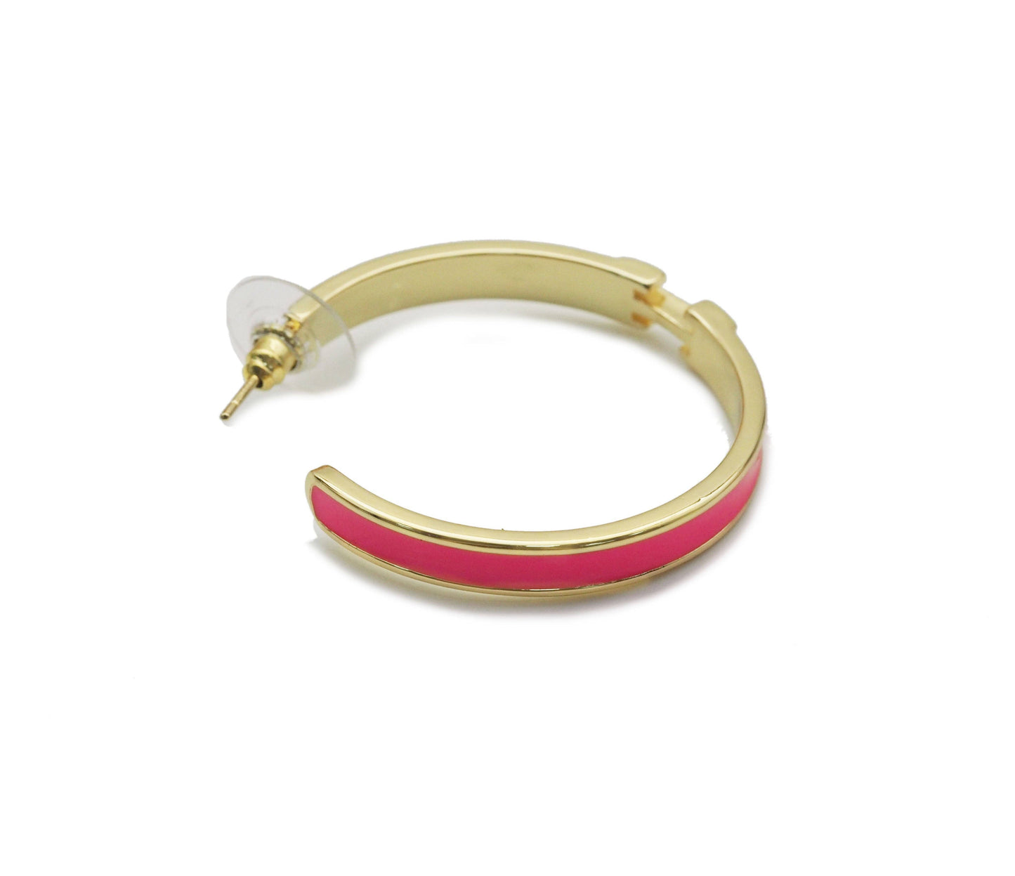 Colorful Enamel Gold Hoop Enamel Earrings, Sku#LX155