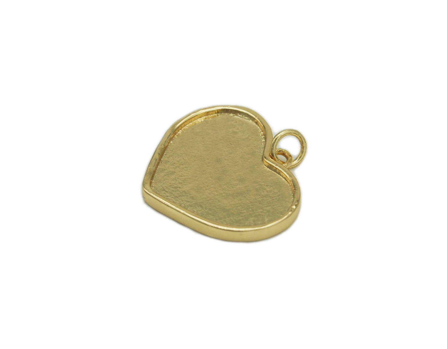 Enamel Tulip Flower On Heart Shape Pendant, Sku#L649