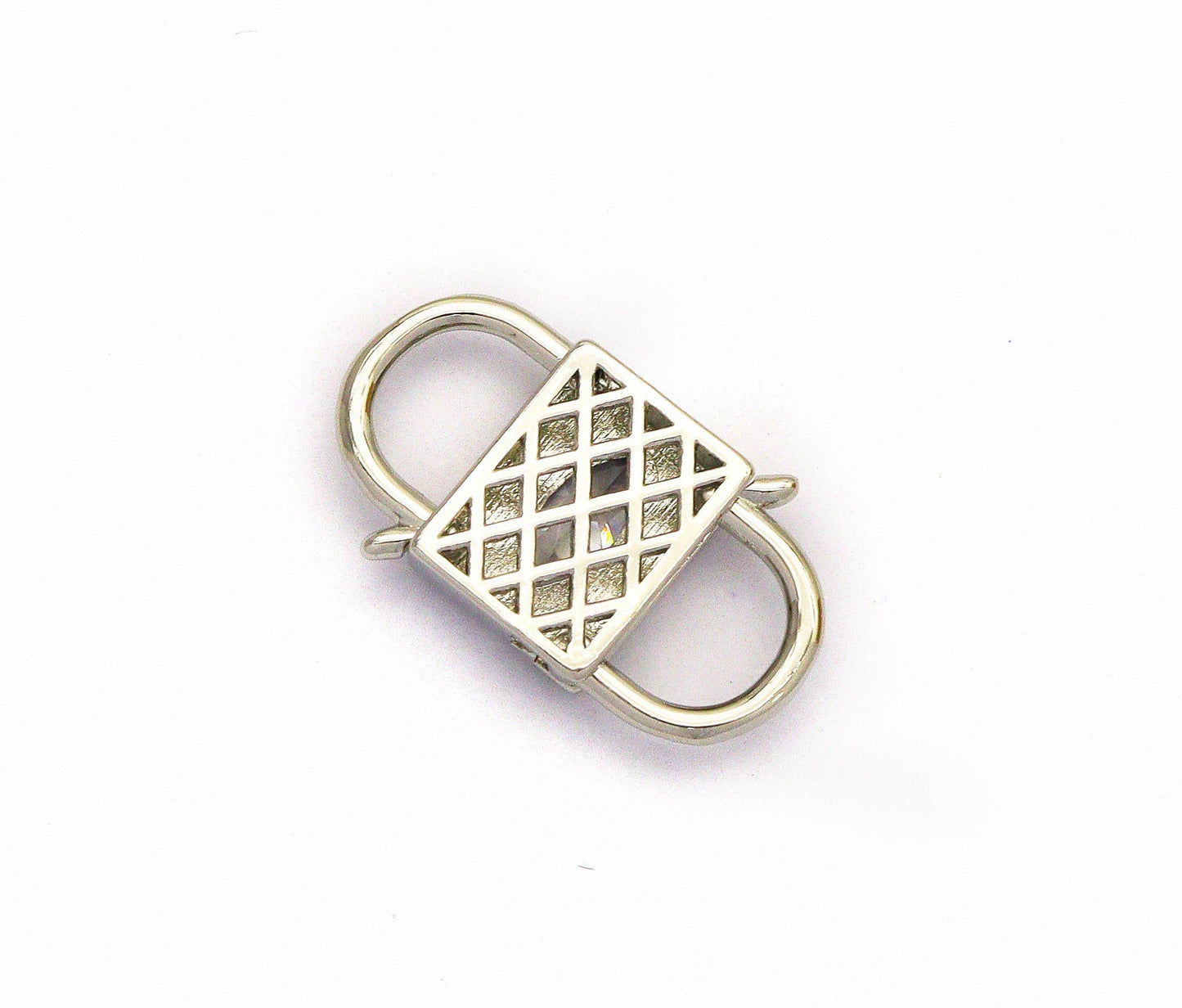 CZ Evil Eye On Lock Clasp, Sku#Z1449