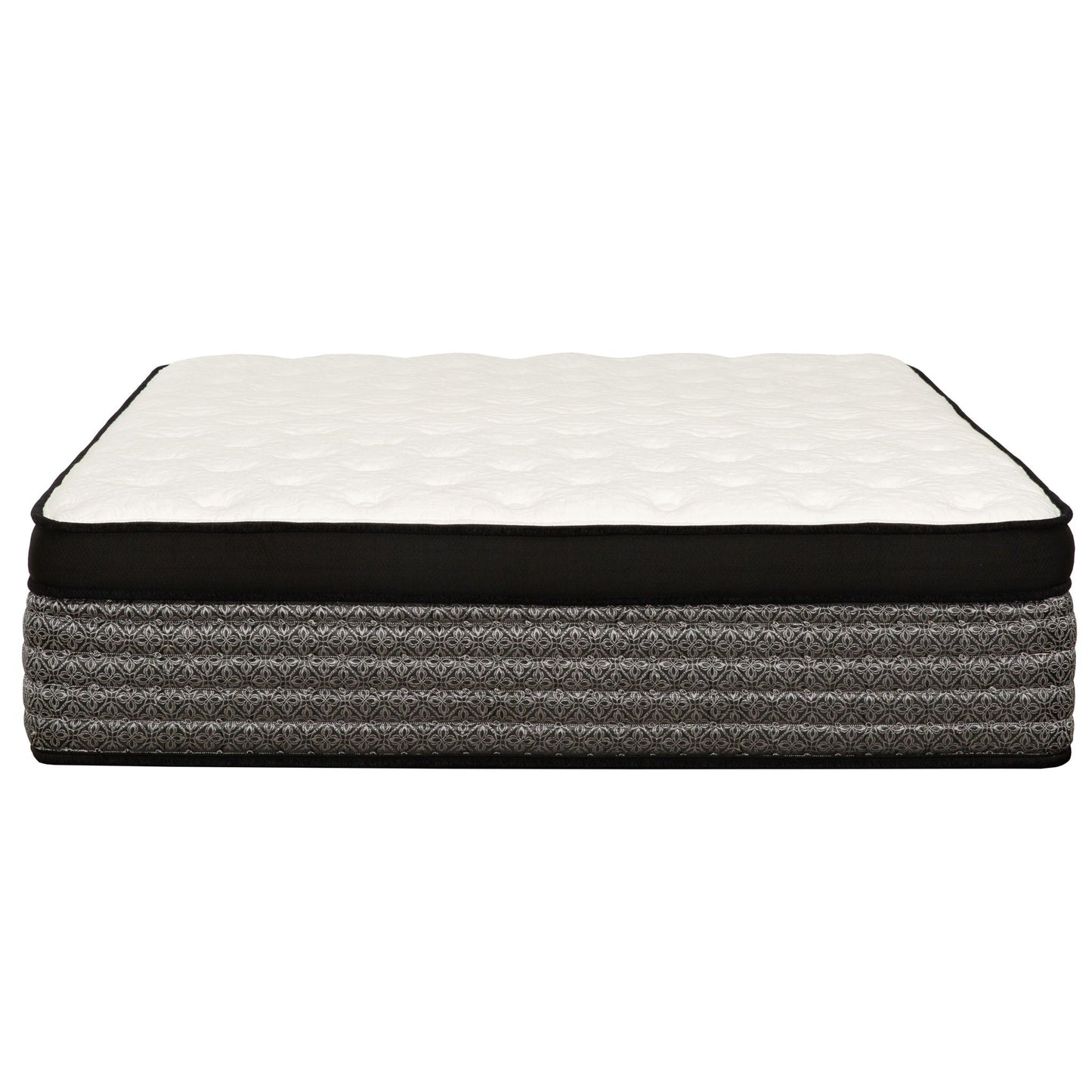 16" Premium Hybrid Mattress In A Box Plush Gel Memory Foam Top With Cooling Technology - Gray / White - Queen