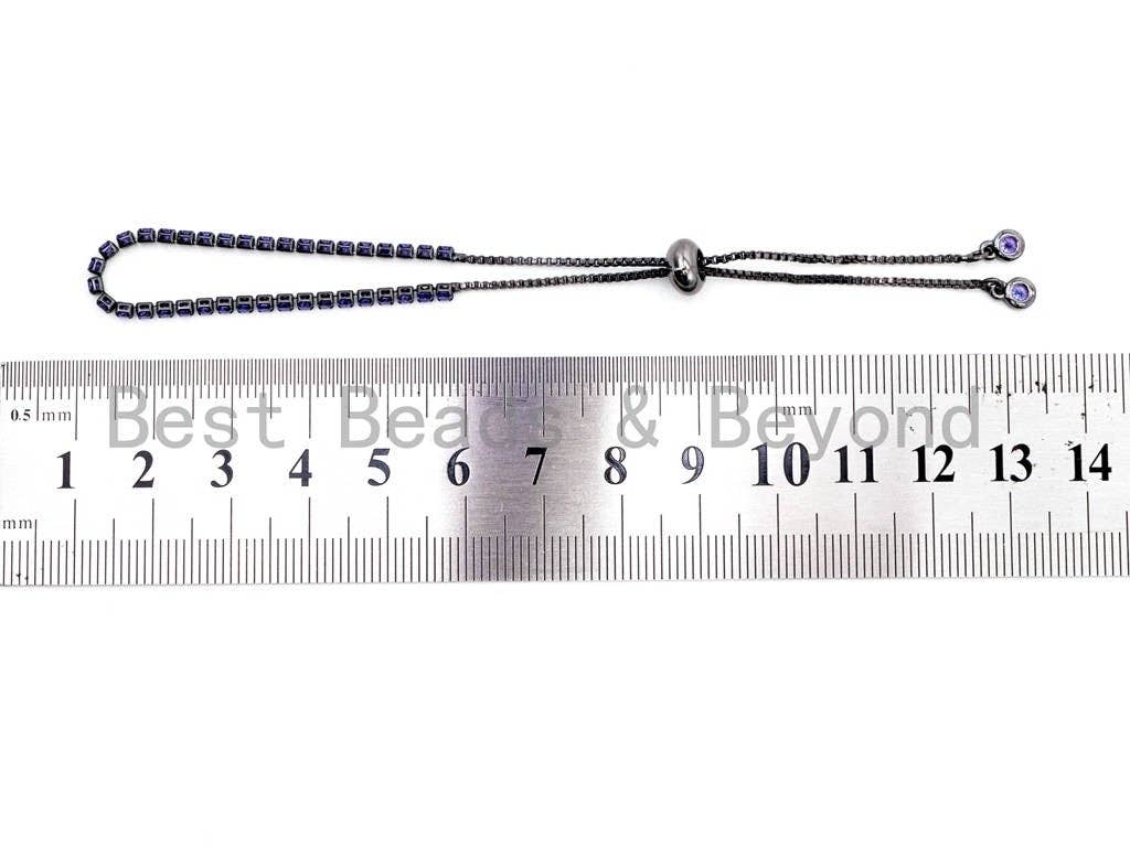 New Style Adjustable Bracelet, Puple CZ Pave Stud Bracelet ,SKU#P49