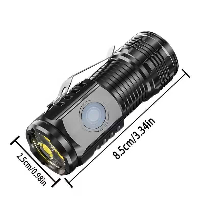 2個セット：USB充電式ミニLEDタクティカルフラッシュライト