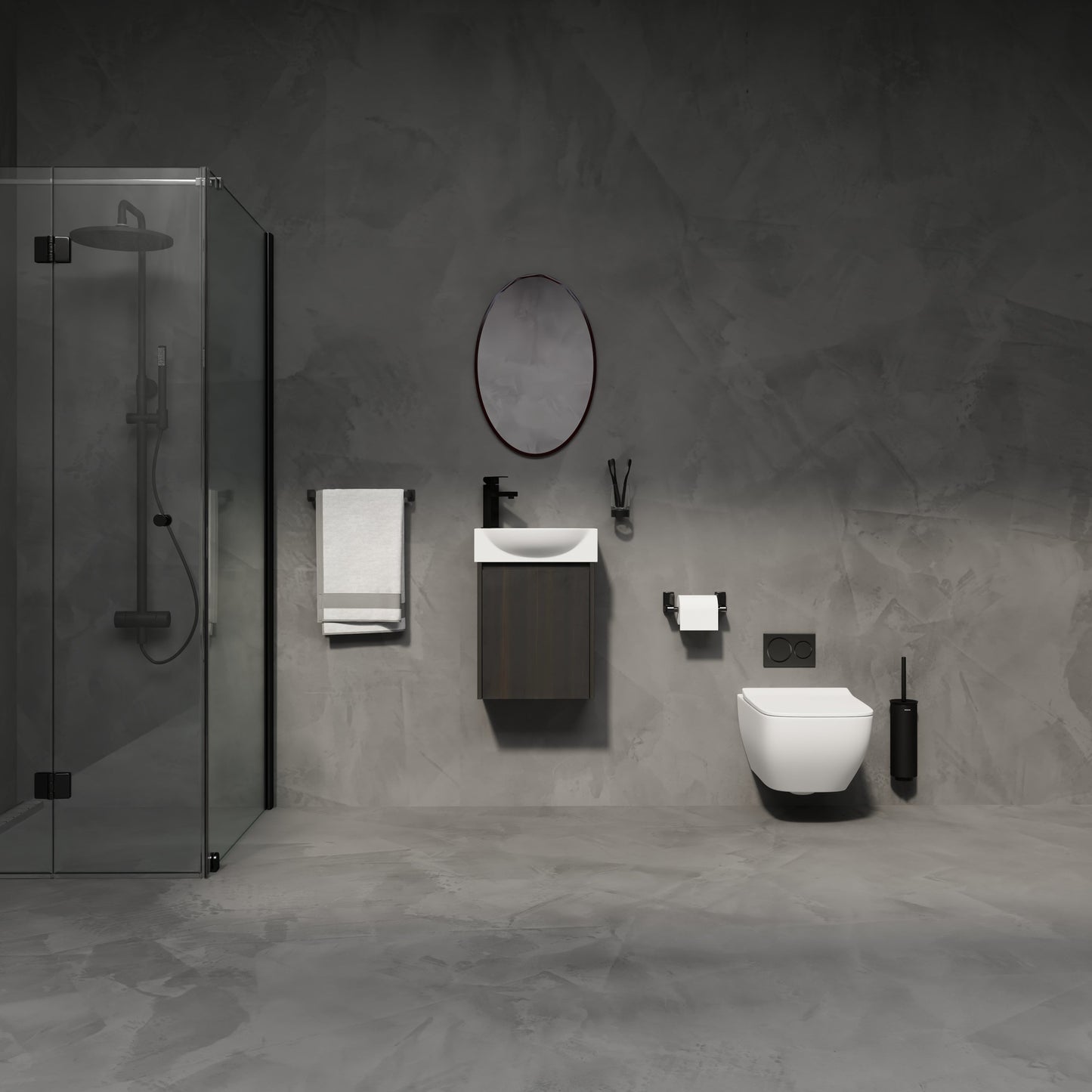 16" Bathroom Vanity Sink Combo for Small Space
