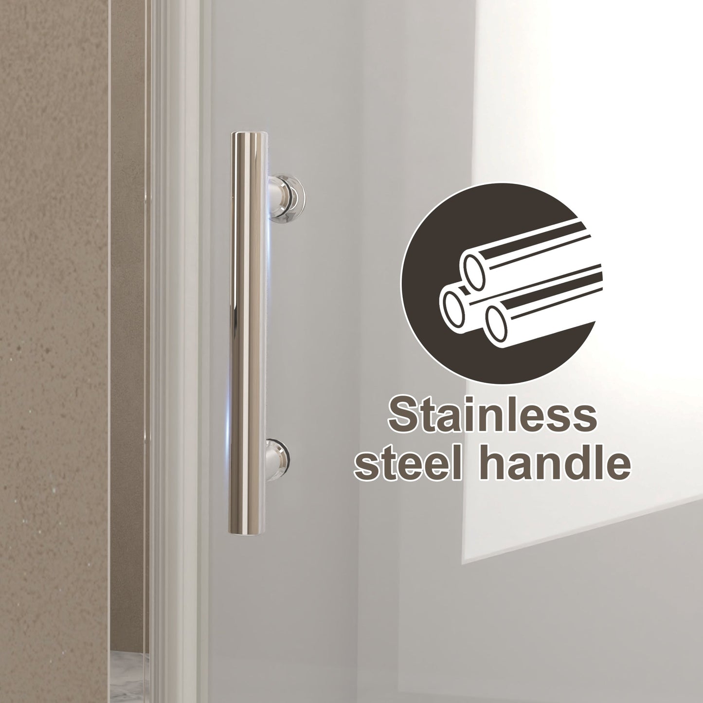 29-28"x 72" Bifold Shower Door, 1/4" Tempered Glass