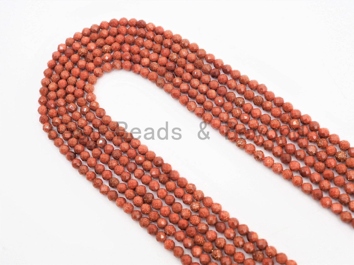 2mm/3mm/4mm High Quality Round Faceted Goldstone Beads, Shiny Tiny Gemstone Beads, Sparkling Golden Brown Beads, 15inch strand, SKU#U365