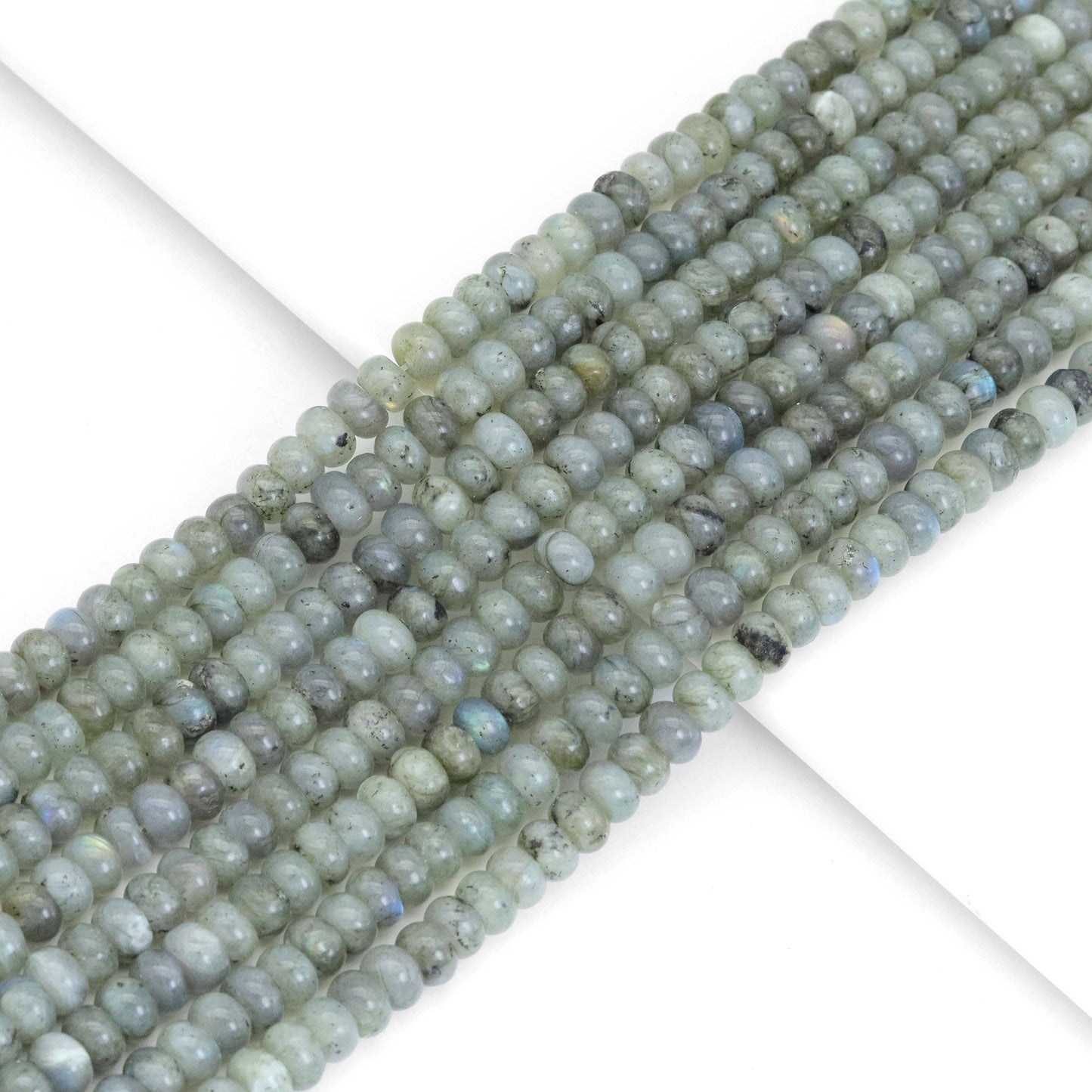 4x6mm Labradorite Rondelle Smooth Beads, Sku#U1908