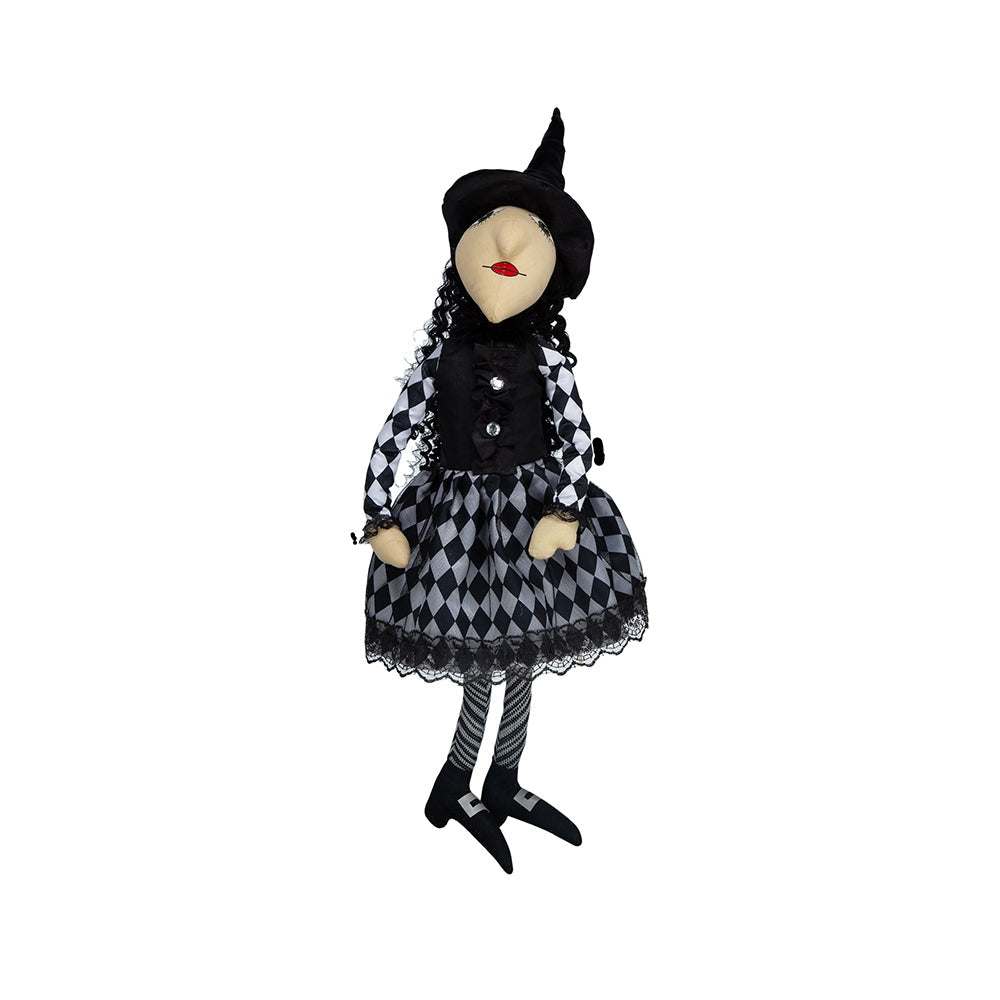 21"H Halloween Sitting Witch Decor