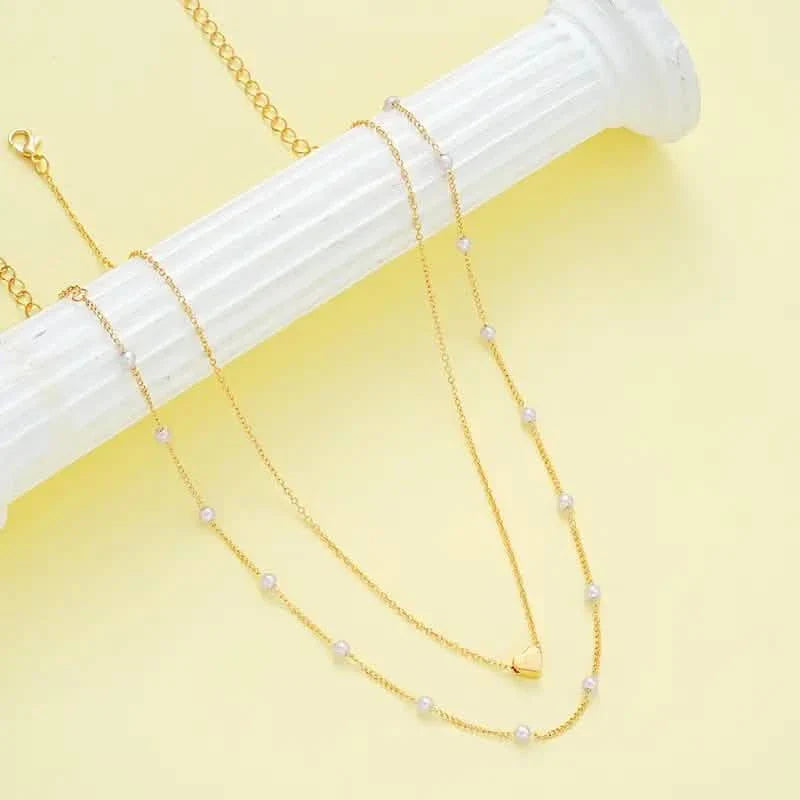 Ensemble collier et bracelet 3 pièces Cœur pour femme