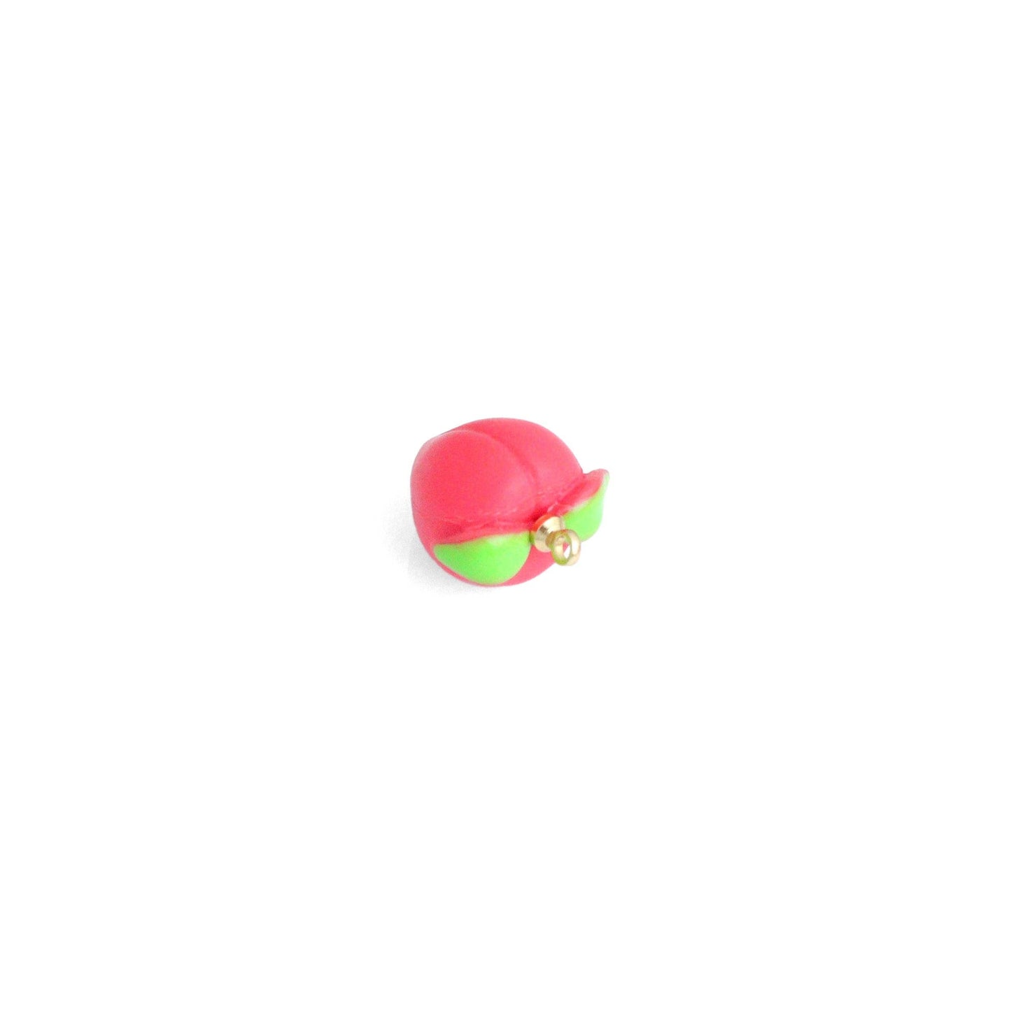 Cute Enamel Gold Pink Peach Charm Pendant, fruit charm, Sku#LK1243